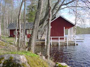 cottages zomerhuisjes - trekking, fishing, swimming and sauna holidays - vacations in your own cottage in south east Finland - summer, fall, autumn, winter and spring at Penttilä Gardens